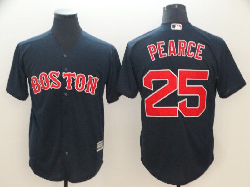 Men Boston Red Sox #25 Pearce Blue Game MLB Jerseys->boston red sox->MLB Jersey